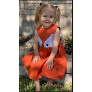 Fox Girl Dress Thanksgiving Birthday Outfit Safari Wild One Birthday Easter